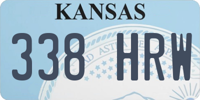 KS license plate 338HRW
