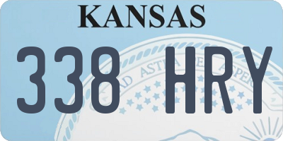 KS license plate 338HRY