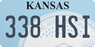 KS license plate 338HSI