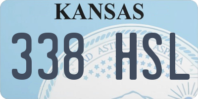 KS license plate 338HSL