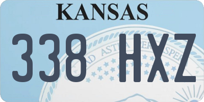 KS license plate 338HXZ