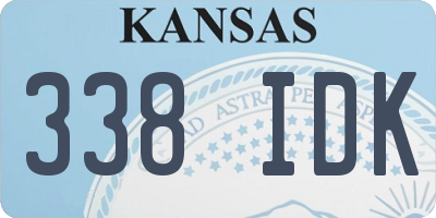 KS license plate 338IDK