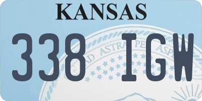 KS license plate 338IGW