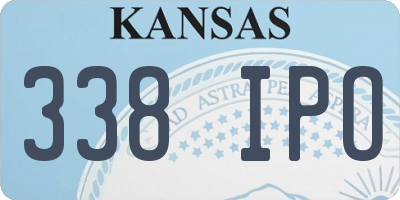 KS license plate 338IPO