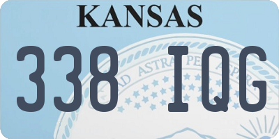 KS license plate 338IQG