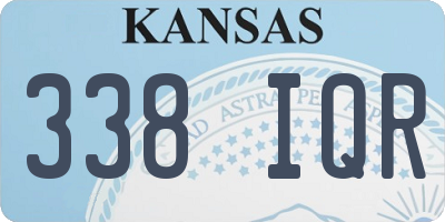 KS license plate 338IQR