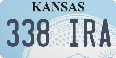KS license plate 338IRA