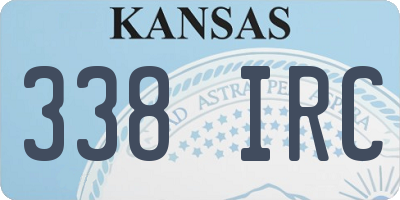 KS license plate 338IRC