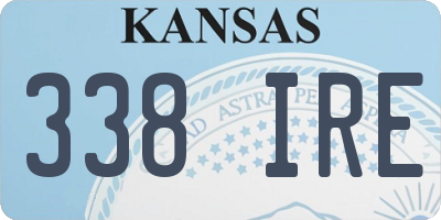 KS license plate 338IRE