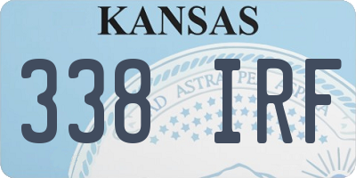 KS license plate 338IRF