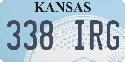 KS license plate 338IRG
