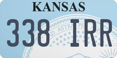 KS license plate 338IRR