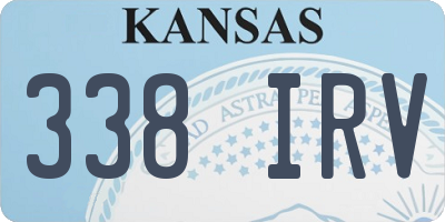 KS license plate 338IRV