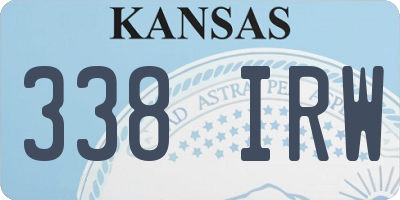KS license plate 338IRW