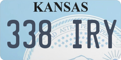 KS license plate 338IRY