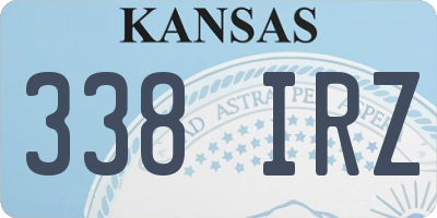 KS license plate 338IRZ