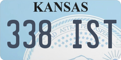 KS license plate 338IST