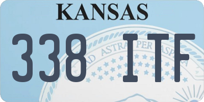 KS license plate 338ITF