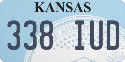 KS license plate 338IUD
