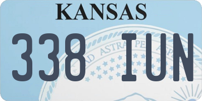 KS license plate 338IUN
