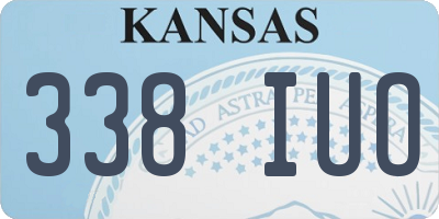 KS license plate 338IUO