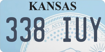 KS license plate 338IUY