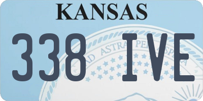 KS license plate 338IVE