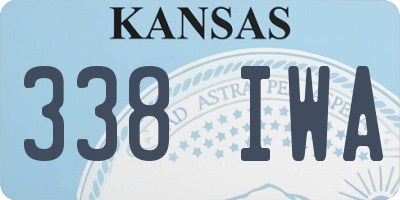 KS license plate 338IWA