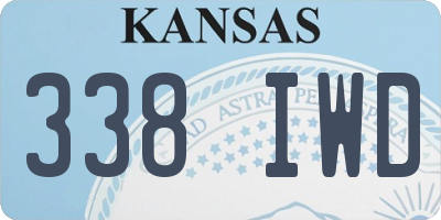 KS license plate 338IWD