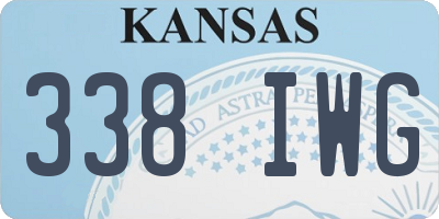 KS license plate 338IWG