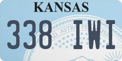 KS license plate 338IWI