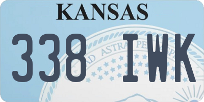 KS license plate 338IWK