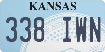 KS license plate 338IWN