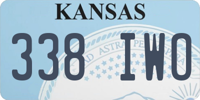 KS license plate 338IWO
