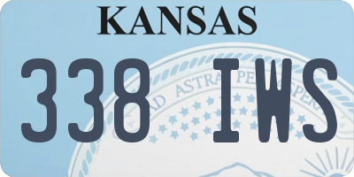 KS license plate 338IWS