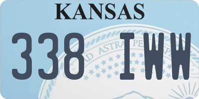 KS license plate 338IWW