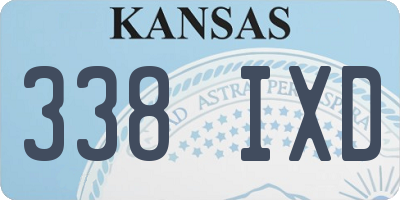 KS license plate 338IXD