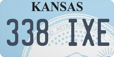 KS license plate 338IXE