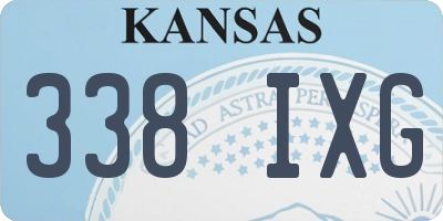 KS license plate 338IXG