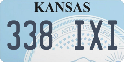 KS license plate 338IXI