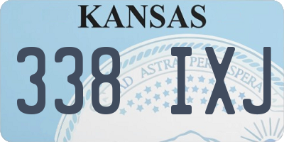 KS license plate 338IXJ