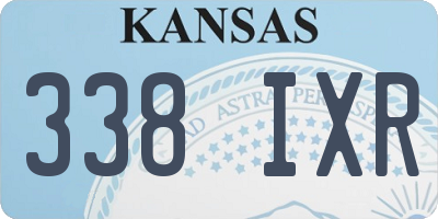 KS license plate 338IXR