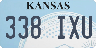 KS license plate 338IXU
