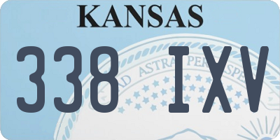 KS license plate 338IXV