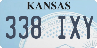 KS license plate 338IXY