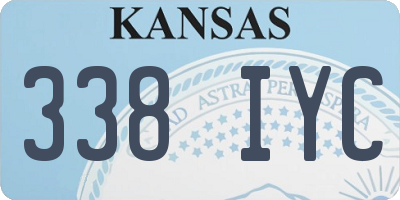 KS license plate 338IYC