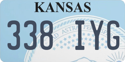 KS license plate 338IYG