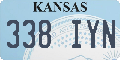 KS license plate 338IYN