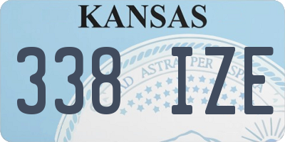 KS license plate 338IZE