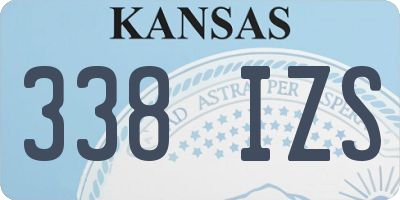 KS license plate 338IZS